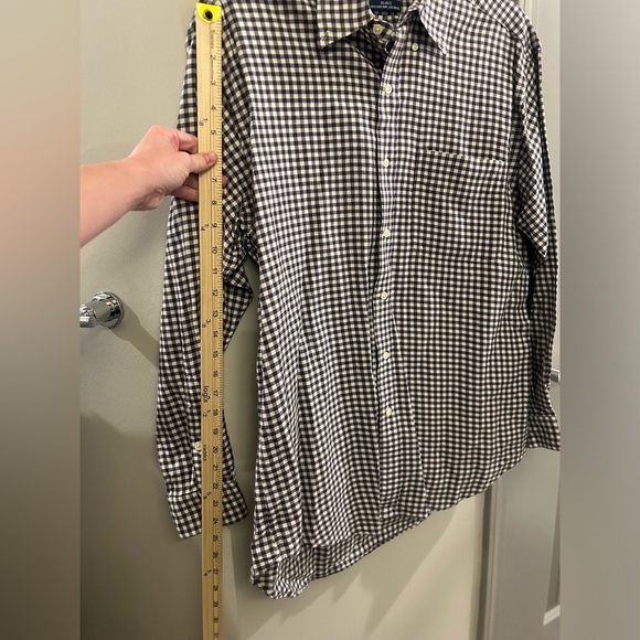 Ralph Lauren Blake Long Sleeve Button Down Mens Medium Gingham Wool Purple White - Picture 7 of 7
